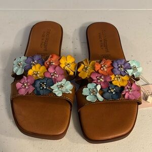 Fabio Maggenti leather floral sandals